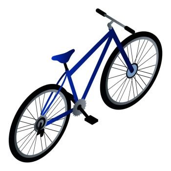 Bike icon. Isometric of bike vector icon for web design isolated on white background. Bike icon, isometric style