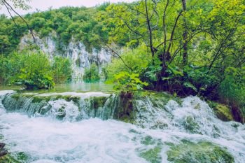 Croatian, Plitvice Lakes National Park, 2016 Travel photo, nature and fresh air.