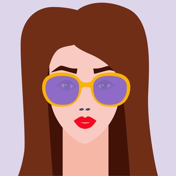 Portrait fashion woman with sunglasses. Travel poster. Portrait fashion woman with sunglasses. Travel poster summer holiday vacation. Vector isolated