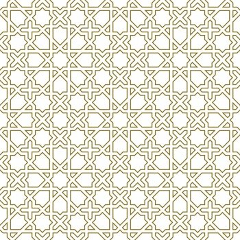 Seamless geometric ornament based on traditional islamic art.Great design for fabric,textile,cover,wrapping paper,background.Contoured lines.. Seamless geometric ornament based on traditional islamic art. Contoured lines.