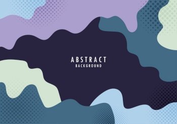 Abstract organic shape with halftone design colorful template. Overlapping for cover minimal style template. illustration vector