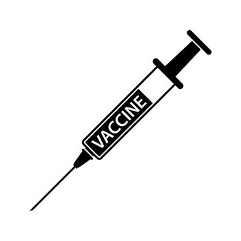 Syringe with vaccine icon symbol simple design w