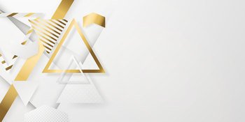 Abstract grey and gold background triangle poster with dynamic. technology network Vector illustration.