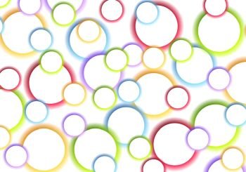 Abstract colorful glowing circles background