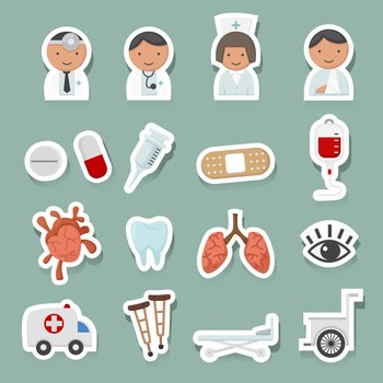illustration of Medical Icons set