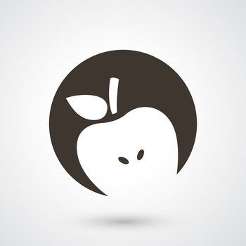 illustration of apple icon vector