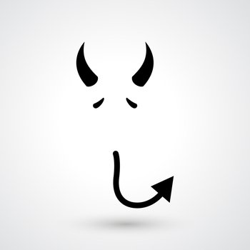 illustration of devil icon vector
