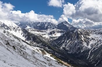 Tatras mountain range in the snow