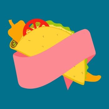 Vibrant vector design of Mexican tacos