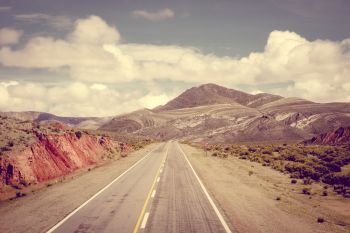 lost desert road in north Argentina quebrada. Desert road in north Argentina quebrada