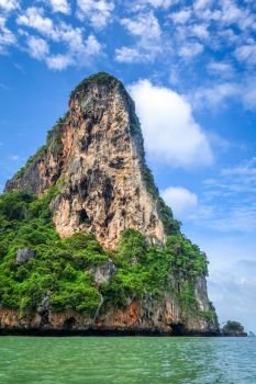 Limestone cliffs on Railay beach, Krabi, Thailand. Cliffs on Railay beach, Krabi, Thailand