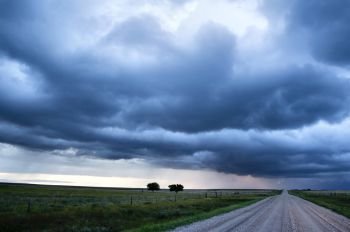 Storm Clouds Saskatchewan Prairie scene Canada Farm