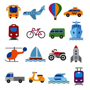 set of illustrations for concept icons of transport. transport icons set