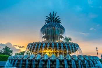The Pineapple Fountain, at the Waterfront Park in Charleston