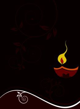 Diwali Greeting, Festival Of Light Vector Art Illustration