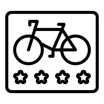 Bike rent rating icon outline vector. City system. Smart transport. Bike rent rating icon outline vector. City system