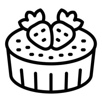 Cream cheesecake icon outline vector. Cake dessert. Sweet pie. Cream cheesecake icon outline vector. Cake dessert