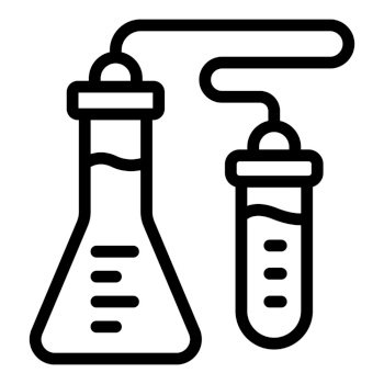 Test tube lab icon outline vector. Eco station. Space research. Test tube lab icon outline vector. Eco station