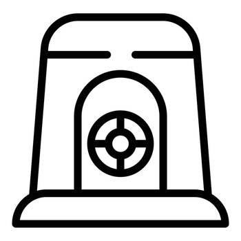 Shelter icon outline vector. Defense protection. Bunker room. Shelter icon outline vector. Defense protection
