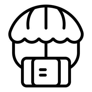Food box icon outline vector. Bomb shelter. Bunker room. Food box icon outline vector. Bomb shelter