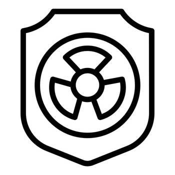 Nuclear bomb shelter icon outline vector. Home danger. House storage. Nuclear bomb shelter icon outline vector. Home danger