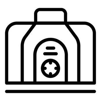 Bomb shelter building icon outline vector. Safety costruction. Metal care. Bomb shelter building icon outline vector. Safety costruction