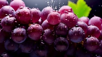 Fresh grape fruits photo Generate AI