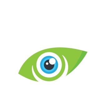eye leaf icon vector illustration concept design template web