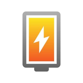 Battery icon logo desain illustration