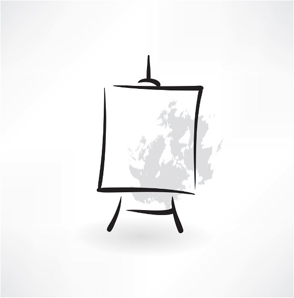 Old painting stand, illustration, vector on a white background. 13517739  Vector Art at Vecteezy