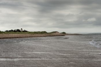 View of a beach coastline, Prince Edward Island, Canada