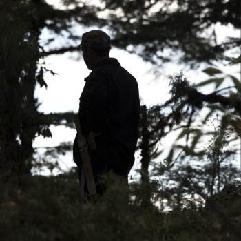 Man standing in a forest, Dochula Pass, Bhutan