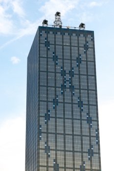Low angle view of the Renaissance Tower, Dallas, Texas, USA