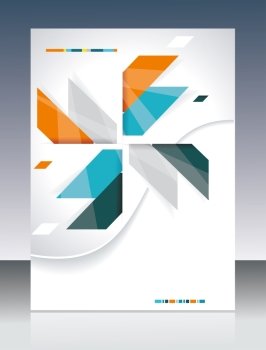 Vector brochure template design with abstract elements.