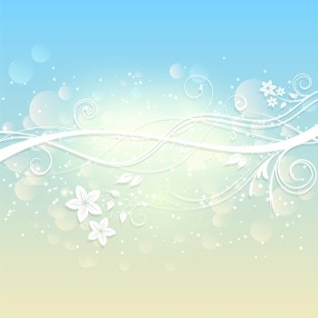 Decorative summer background with a floral design