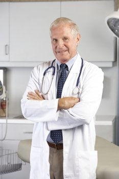Portrait Of Doctor In Doctor's Office