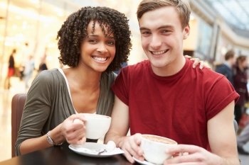 Young Couple Meeting On Date In Cafe