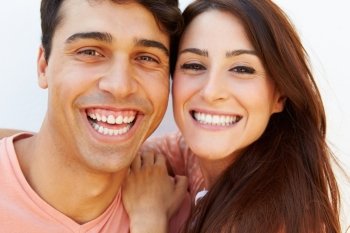 Portrait Of Happy Young Hispanic Couple