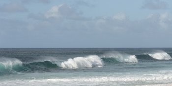 Waves on the beach, Haleiwa, North Shore, Oahu, Hawaii, USA