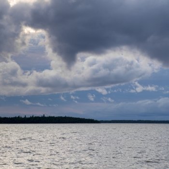 Clouds over the lake, Lake Winnipeg, Riverton, Hecla Grindstone Provincial Park, Manitoba, Canada