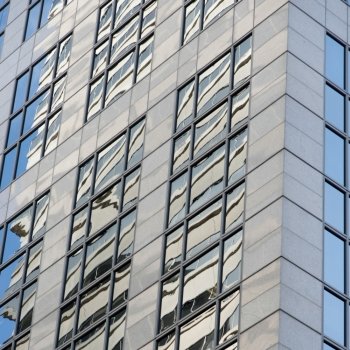 Architectural detail of a modern building, Seattle, Washington State, USA