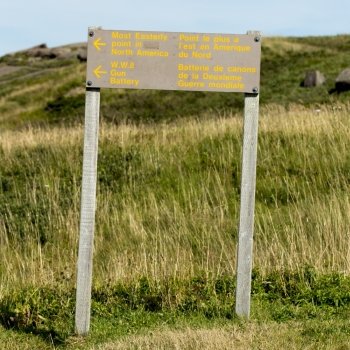 Signboard at Cape Spear, St. John’s, Newfoundland And Labrador, Canada