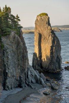 Rock formations at the coast, Skerwink Trail, Port Rexton, Bonavista Peninsula, Newfoundland And Labrador, Canada