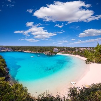 Menorca Cala Galdana Beach in Ciutadella at Balearic islands