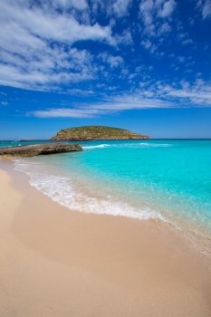 Ibiza Cala Conta Comte beach in San Jose at Balearic Islands Spain
