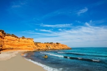Ibiza island Platja Es bol Nou beach Ses Salines in Sant Josep at Balearic islands