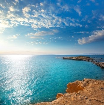 tabarca island alicante mediterranean blue sea in spain