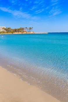 Javea playa del Arenal beach in Mediterranean Alicante at Xabia Spain