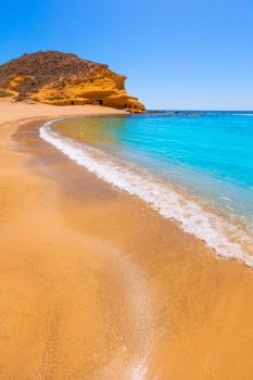 Cocedores beach in Murcia near Aguilas at Mediterranean sea of spain