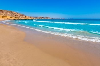 la carolina beach in Murcia  at Mediterranean sea of spain